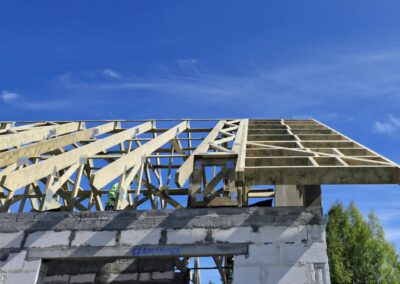 Dach zamontowany w miejscowości Objazda